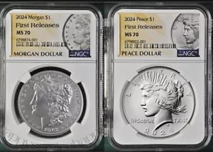 2024 モルガン & ピース銀貨未流通 NGC MS70 初回リリース %