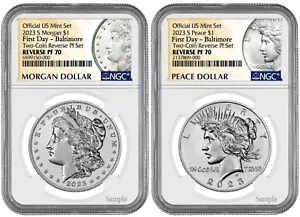 2023 S リバース プルーフ $1 モーガン ピース シルバー ダラー NGC