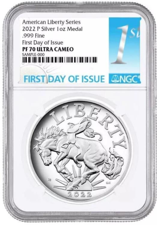 2022年 リバティ 銀 2022-P NGC PF70 アメリカン リバティ 1 オンス シルバー プルーフ