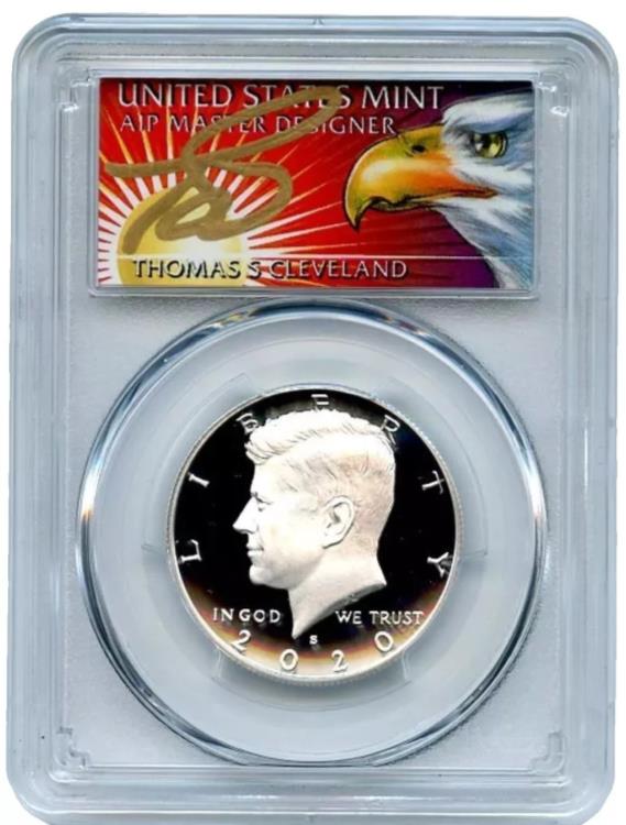 アメリカ2018年イーグル銀貨トーマス・クリーブランド　サイン　PR70DCAM アメリカ2018年イーグル銀貨トーマス・クリーブランド サイン