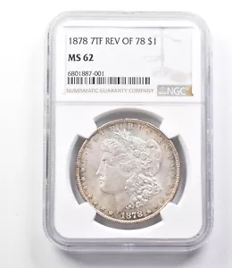 MS62 1878 7TF Rev Of 78 モーガン シルバー ダラー NGC *1947