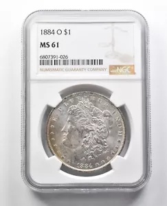 MS61 1884-O モーガン シルバー ダラー NGC 美しく色調 *2220