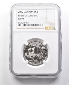 2017 カナダ 3 ドル シルバー スピリット オブ カナダ SP70 NGC *8416
