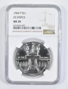 1984 P オリンピック LA 記念シルバー ダラー NGC MS70