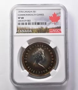SP68 1978 カナダ シルバー ダラー コモンウェルス ゲーム NGC 美しく引き締まった *2977