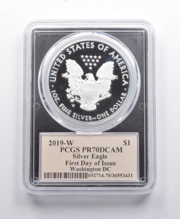 PR70DCAM 2019-W アメリカン シルバー イーグル FDOI D.C. サイン