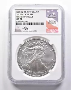 2017 W シルバー イーグル ドル SP70 艶出し NGC 認定 アメリカ