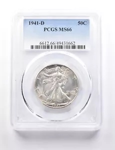1941-D ウォーキング・リバティ・ハーフダラー PCGS MS 66 1946