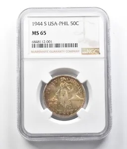 1944 南米フィリピン 50 センタボス MS65 NGC *7031