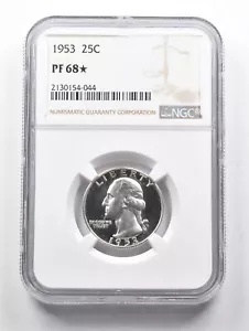 PF68* STAR 1953 ワシントン クォーター NGC *1502