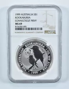 1999 オーストラリア 1 ドル シルバー クッカバラ コネチカット