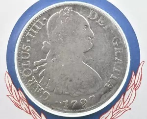 1797 メキシコ 8 レアル アメリカ初の銀ドル *8125