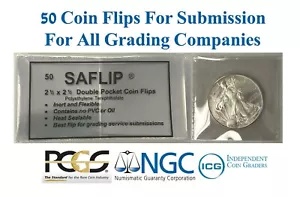 50 コイン フリップ Saflip グレーディング提出 NGC PCGS マイラー長期保有者用 新品