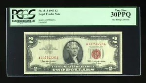 DBR 1963 $2 法定神父1513 PCGS 30 PPQ シリアル A13750225A