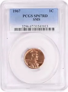 1967 リンカーン セント PCGS グレード SMS SP67RD #LP 1967 SP67RD #2