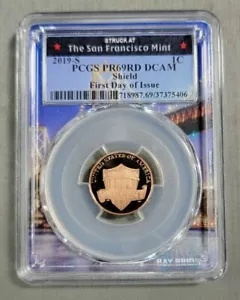 2019-S プルーフ リンカーン シールド ペニー PCGS PR69RD DCAM - ベイ ブリッジ ラベル (B108)