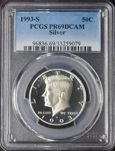1993-S ケネディ シルバー ハーフダラー - PCGS PR69DCAM - ?COINGIANTS?