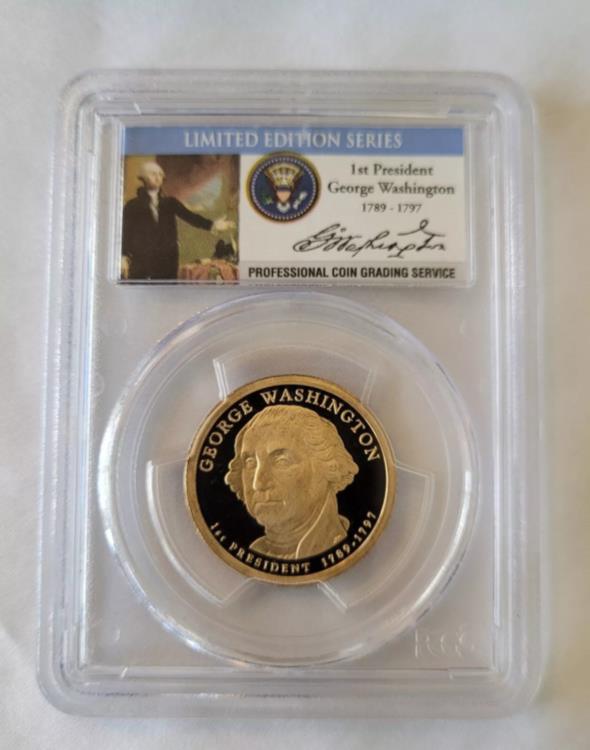 ジョージ・ワシントン ゴールデン 2007-D 1789-1797 1ドル硬貨