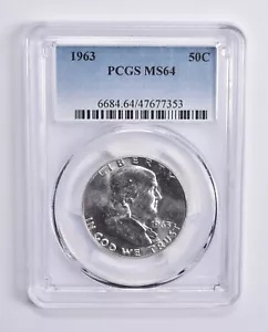 未使用　アメリカ合衆国　フランクリン　ハーフダラー銀貨　１９６３ フランクリン ハーフダラー銀貨 1963年 - メルカリ