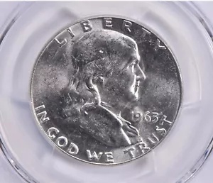 MS64 1963 フランクリン ハーフダラー 50c PCGS ブルーラベル