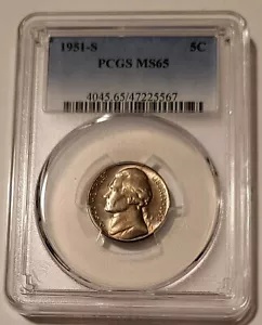 1951 S ジェファーソン ニッケル MS65 PCGS トーン