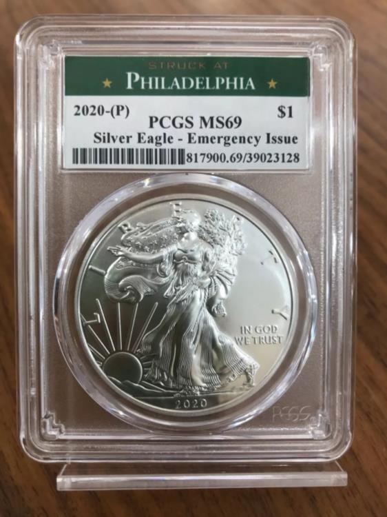 イーグル銀貨　1オンス　2020 PCGS MS69 ファーストストライク Yahoo!オークション -「イーグル 銀貨 ms69」の落札相場・落札価格