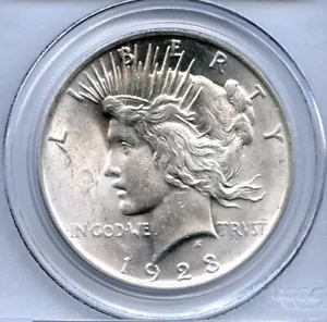 1923 年平和ドル PCGS MS 64 1923 年銀平和ドル PCGS MS64。さらに