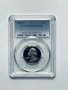 1985-S ワシントン クォーター PCGS PR69DCAM