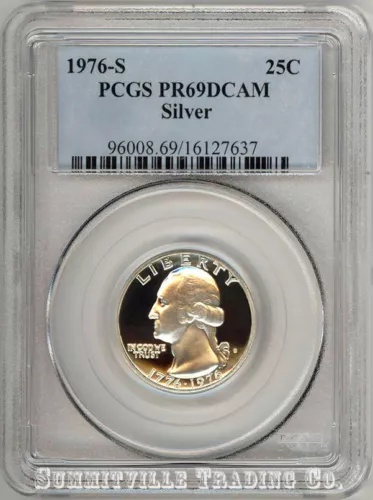 PCGS PR69DCAM 1997 S 25C シルバー ワシントン プルーフ PCGS PR69DCAM 1997 S 25C シルバー ワシントン プルーフ - メルカリ