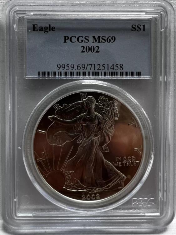 シルバーイーグル銀貨   MS69  PCGS Yahoo!オークション -「イーグル 銀貨 ms69」の落札相場・落札価格