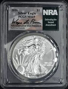 シルバーイーグル銀貨   MS69  PCGS 2016 シルバー イーグル $1 PCGS MS69- Coingiants