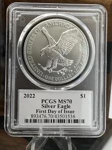 【新品】アメリカン シルバー イーグル銀貨2022-WシルバーPCGS MS70 2022 アメリカン シルバー イーグル 発行初日 PCGS MS 70