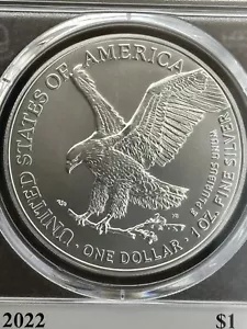 2022 アメリカン シルバー イーグル 発行初日 PCGS MS 70