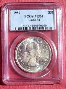 1957 カナダ銀ドル - MS64