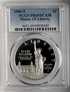 1986-S $1 自由の女神 プルーフ シルバー ドル PCGS PR69 DCAM #49028489