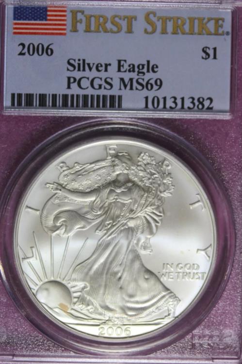 2006 - PCGS MS69 アメリカンシルバーイーグル #B45611