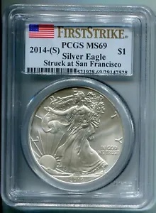 2014 (S) アメリカン シルバー イーグル コイン .999 1 オンス