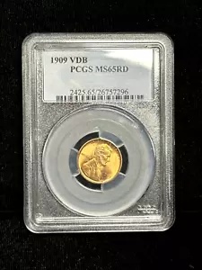 PCGS - 1909 VDB リンカーン ウィート 1 セント 1C 未流通コイン - MS