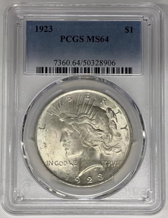 1882-S モーガン シルバー ダラー コイン PCGS MS-64 (35D)