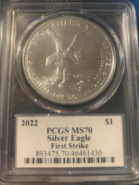 【新品】アメリカン シルバー イーグル銀貨2022-WシルバーPCGS MS70 新品】アメリカン シルバー イーグル銀貨2022シルバーPCGS MS70 新品