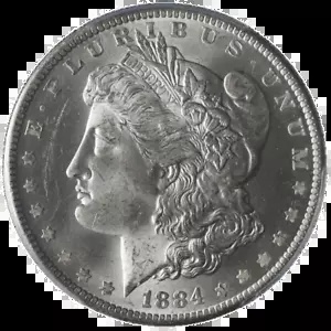 1884-O モーガン シルバー ダラー PCGS MS64 ブラスト ホワイト ナイス
