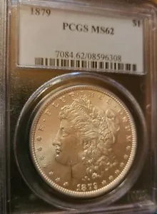 1879-S モルガン銀貨 PCGS MS-62 (25) プルーフライク版】PCGS鑑定