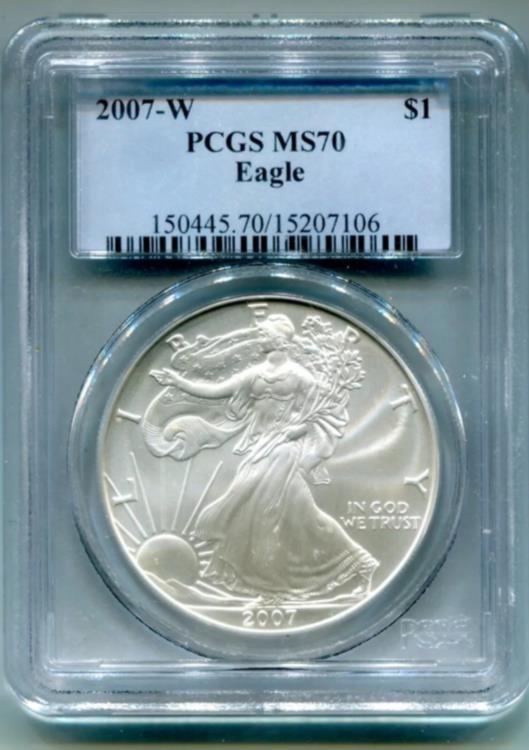 2007年 PCGS MS70 デセグレーション教育記念銀貨 048 2007年 PCGS MS70 デセグレーション教育記念銀貨 048