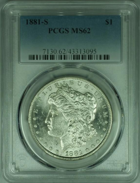 アメリカ　モルガンダラー銀貨1881-s MS-62 PCGS Buy 1881-S Morgan Dollar MS-62 PCGS | APMEX