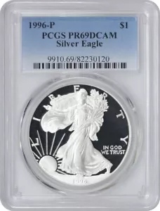 1996-P アメリカン シルバー イーグル ドル PR69DCAM PCGS