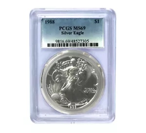 1988 $1 アメリカン シルバー イーグル MS69 PCGS