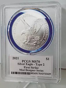?? 2021 シルバー イーグル タイプ 2 PCGS MS70 ファースト ストライク ダムストラ ミント デザイナー シリーズ