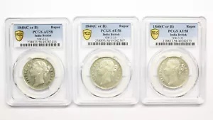 1840 C or B EAST INDIA COMPANY ルピー コイン PCGS AU58 X 3