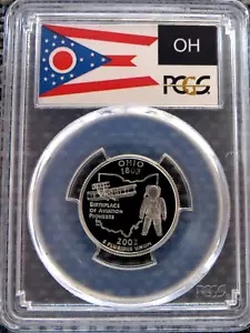 2002-S 25c オハイオ州 シルバー 州旗 クォーター プルーフ コイン PCGS PR70DCAM