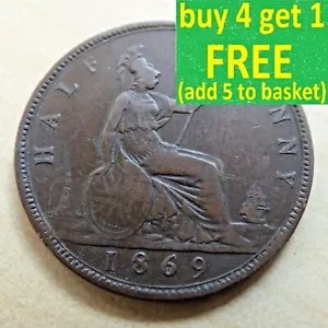 ヴィクトリア女王 ハーフペニー 日付を選択してください 1855 〜 1901 オークション No 11。